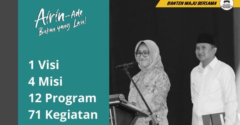 Visi Misi dan 12 Program Prioritas Airin Rachmi Diany-Ade Sumardi “Banten Maju Bersama”